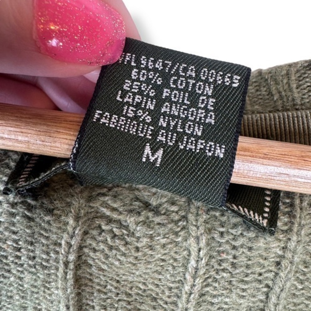 90s Vintage Eddie Bauer Angora Blend Sweater Womens Size Medium Cable Knit Japan - Picture 4 of 11